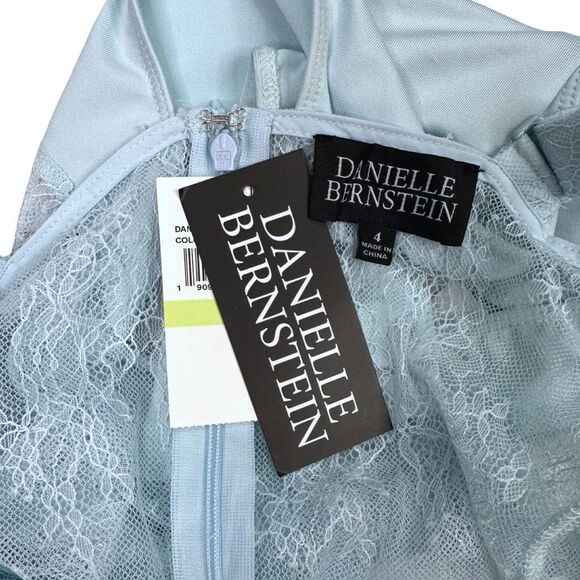 Danielle Bernstein Blue Lace Bodysuit - Size 4 - Picture 3 of 4
